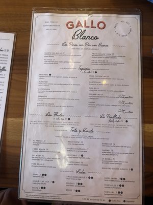 Menu photo 6 Gallo Blanco Phoenix, AZ