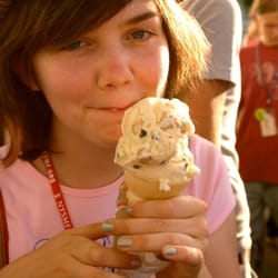 A small Golden Gurnsey cone in the process of being devoured.