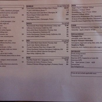 Bonjour Vietnam Bistro - Drink menu - Vietnamese Near Me - Vancouver, British Columbia Bonjour Vietnam Bistro - Drink menu - Vietnamese Near Me - Vancouver, British Columbia