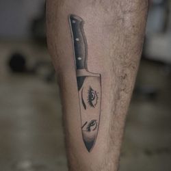 Studio Amapola - Knife eyes tattoo by Dominique
