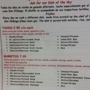Chilangos - Menu page 2 - Mexican Near Me - Indianapolis, Indiana