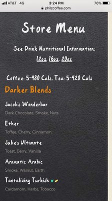 Menu photo 4 Philz Coffee San Francisco, CA Menu photo 4 Philz Coffee San Francisco, CA
