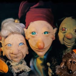 Puppenbühne Bauchkribbeln - Die gute Feesau Stinkerbell, Oma Knist, Kasper, das Erdmännchenweibchen, Dieter Dohle und Ralf Igel