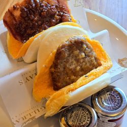 Gillray's Steakhouse & Bar - Breakfast Bao Buns (One w/ Sausage, and one w/ bacon & bacon jam)