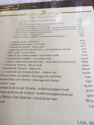 Menu photo 2 Terete Haro, LO