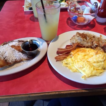 The Egg Bistro - The Harvest: French toast, hash browns, bacon, and scrambled eggs with cheese - Breakfast & Brunch Near Me - Chesapeake, Virginia The Egg Bistro - The Harvest: French toast, hash browns, bacon, and scrambled eggs with cheese - Breakfast & Brunch Near Me - Chesapeake, Virginia