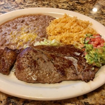 El Charro Mexicano - Steak Plate: Ribeye steak marinated and grilled with a side of guacamole - Mexican Near Me - Aiea, Hawaii