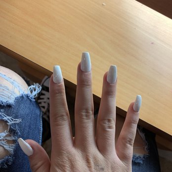 Robert Nails Spa - Coffin white nails - Nail Salons Near Me - Lodi, California Robert Nails Spa - Coffin white nails - Nail Salons Near Me - Lodi, California
