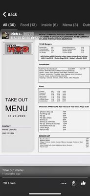 Menu photo 1 Hog Canyon Cafe Esparto, CA Menu photo 1 Hog Canyon Cafe Esparto, CA