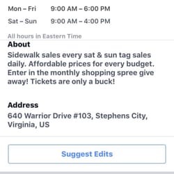 Taylor's All Seasons Consignment - Hours