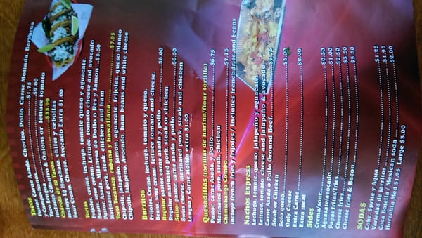 Menu photo 2 Restaurant Latino express Milwaukee, WI Menu photo 2 Restaurant Latino express Milwaukee, WI