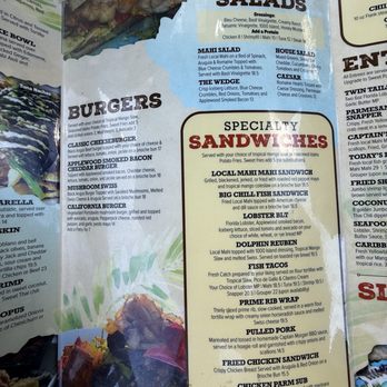 Jimmy Johnson’s Big Chill - Menu - Sports Bars Near Me - Key Largo, Florida