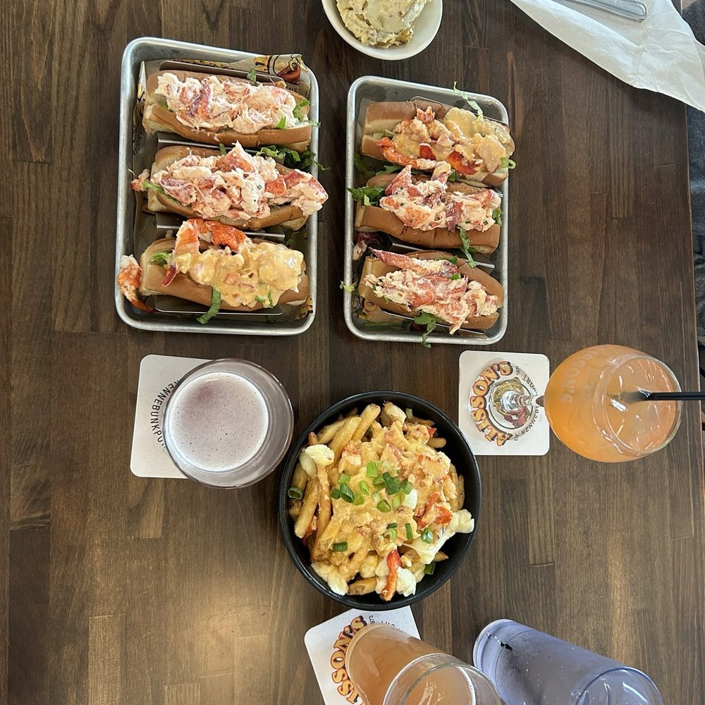 Alisson's Restaurant - Two trios and a poutine is what you need. Wash it down with a beer. - Seafood Near Me - Kennebunkport, Maine