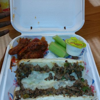 American Deli - #9 Philly & 5pc wings with drink $9.49 - Cheesesteaks Near Me - Lawrenceville, Georgia