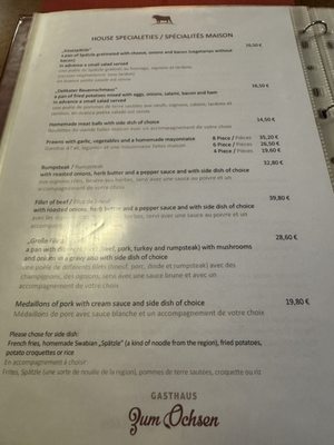 Menu photo 7 Zum Ochsen Rust, BW