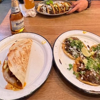 La Neta - Bottom left: The Gringa grande Al pastor taco with cheese. Bottom right: Al pastor tacos Top middle: 5 tacos special, 3 Al pastor 2 Bistec - Mexican Near Me - Stockholm, Alberta La Neta - Bottom left: The Gringa grande Al pastor taco with cheese. Bottom right: Al pastor tacos Top middle: 5 tacos special, 3 Al pastor 2 Bistec - Mexican Near Me - Stockholm, Alberta