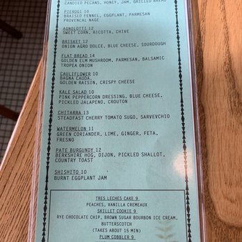 Mint Mark - Current dinner menu - Bars Near Me - Madison, Wisconsin