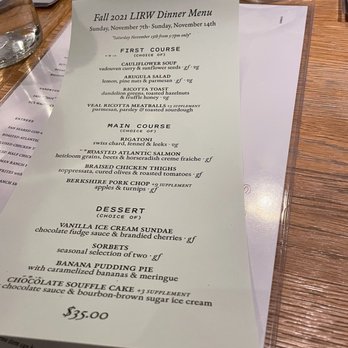 Small Batch - 2921 LI Restaurant Week dinner menu - New American Near Me - Garden City, New York