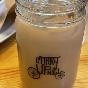 Curry Up Now Indian Restaurant & Catering - Complimentary Chai - added ice ! - Indian Near Me - Palo Alto, California