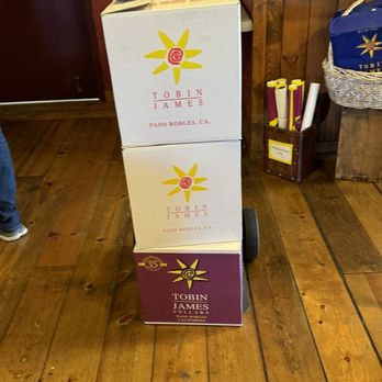 Tobin James Cellars - 3 cases of wine we purchased with our club membership discount. - Wineries Near Me - Paso Robles, California