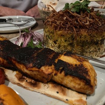 Delbar Middle Eastern - Salmon Kabobs - Persian/Iranian Near Me - Atlanta, Georgia