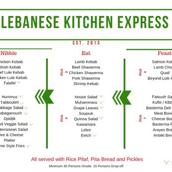 Lebanese Kitchen Express - Catering menu packages - Caterers Near Me Lebanese Kitchen Express - Catering menu packages - Caterers Near Me