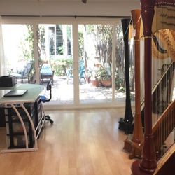 Looking towards the showroom courtyard