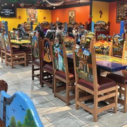 Uno Dos Tres mexican restaurant - Very festive dining area.