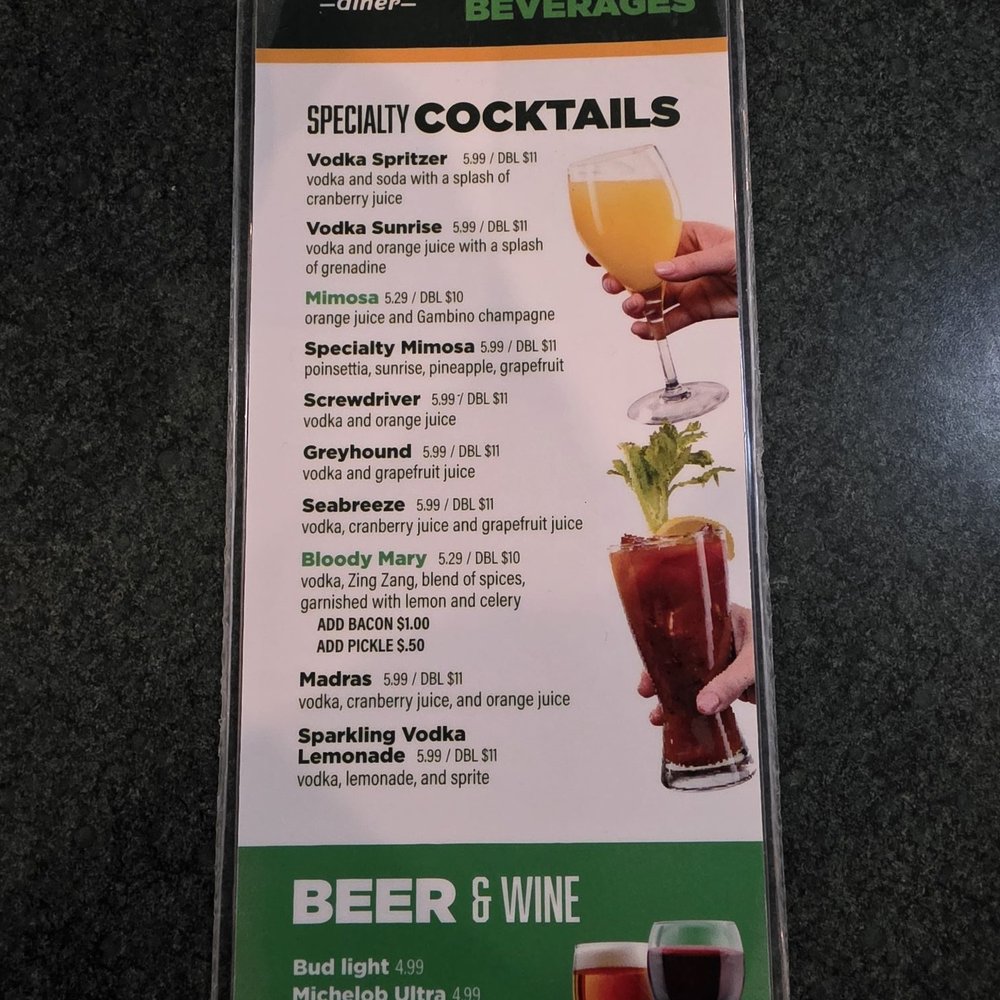 Metro Diner - Alcoholic beverage menu - American Near Me - Sarasota, Florida Metro Diner - Alcoholic beverage menu - American Near Me - Sarasota, Florida