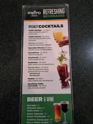 Menu photo 4 Metro Diner Sarasota, FL