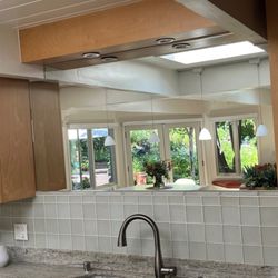 Valley Glass Company - Custom Cut Mirror over Sink