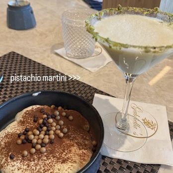 Gabriella’s Modern Italian - Tiramisu and pistachio martini - Italian Near Me - Delray Beach, Florida