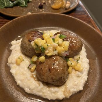 Rhubarb - Meatballs. Very unique - New American Near Me - Asheville, North Carolina