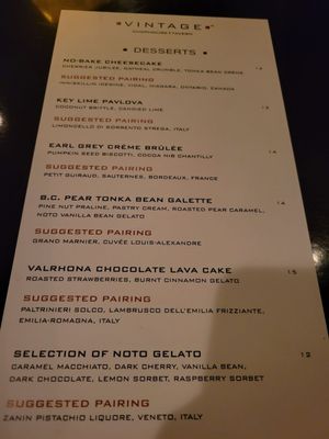 Menu photo 2 Vintage Chophouse and Tavern Calgary, AB Menu photo 2 Vintage Chophouse and Tavern Calgary, AB