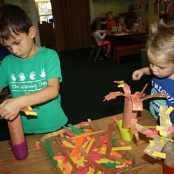 Busy Bee Early Learning Center - VPK making fall trees.