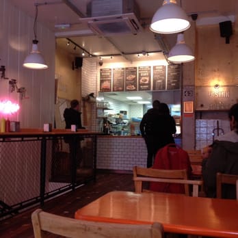 Herman Ze German - Restaurant interior with downstairs seating. Funky vibe - Hot Dogs Near Me - London, XGL