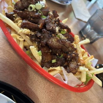 Noodle Box Kitchen - Kimchi fries with pork - Noodles Near Me - Reno, Nevada Noodle Box Kitchen - Kimchi fries with pork - Noodles Near Me - Reno, Nevada