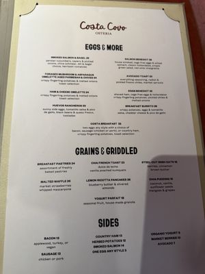Menu photo 3 Costa Covo Beverly Hills, CA