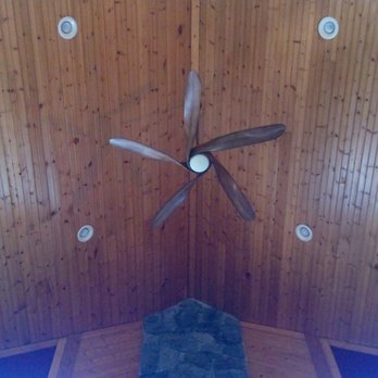 Custom Ceiling Fan Installed In 25 Tall Vaulted Ceiling Yelp