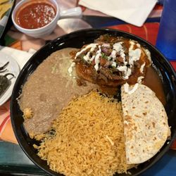 Del Sur Fresh Mex & Cantina - My dinner - not what I expected, but I am not fussy about my food.