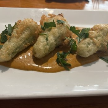 Kingsley Tavern - Stuffed squash blossoms - American Near Me - Kent, Connecticut Kingsley Tavern - Stuffed squash blossoms - American Near Me - Kent, Connecticut