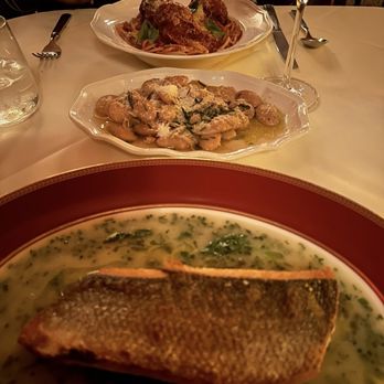 La Dolce Vita - Bronzino fish. Side of beans. Spaghetti and meatballs all delicious. - Italian Near Me - Beverly Hills, California La Dolce Vita - Bronzino fish. Side of beans. Spaghetti and meatballs all delicious. - Italian Near Me - Beverly Hills, California
