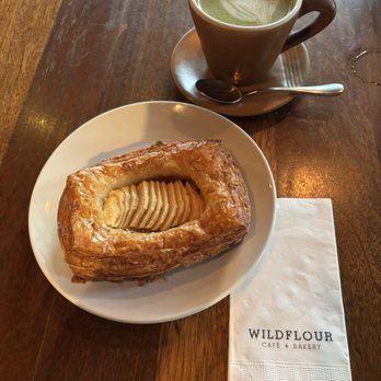 Wildflour Café + Bakery - Apple Danish and Matcha Latte loved it! - Cafes Near Me - Makati, NCR