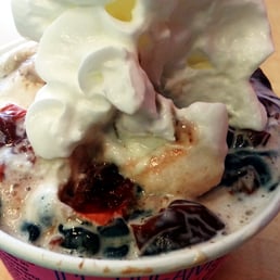 Amaretto Ice Cream with Cherries, Fudge, Whipped Cream Amaretto Ice Cream with Cherries, Fudge, Whipped Cream