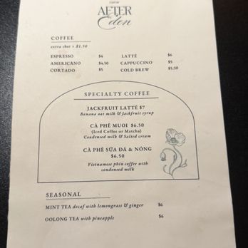 After Eden - Menu - Cocktail Bars Near Me - New York, New York After Eden - Menu - Cocktail Bars Near Me - New York, New York
