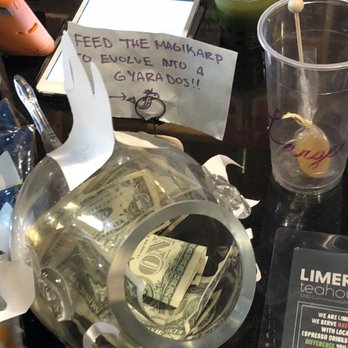 LimeRed Tea House - Cute tip jar! - Coffee & Tea Near Me - Boston, Massachusetts