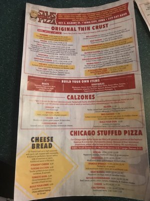 Menu photo 2 Sam's Pizza Iowa City, IA Menu photo 2 Sam's Pizza Iowa City, IA