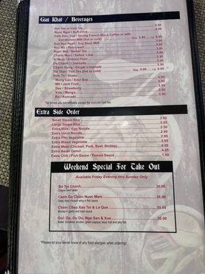 Menu photo 8 Saigon City Restaurant Albuquerque, NM