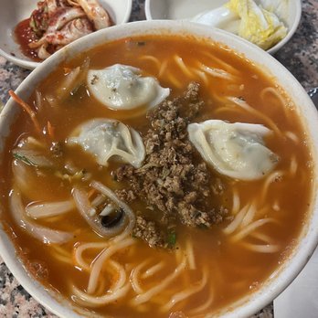 Mdk Noodles - Knife Cut Noodle in a Spicy Chicken Broth (Spicy Kalguksu) - Korean Near Me - Anaheim, California