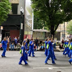 Grand Floral Parade - Portland Rose Festival - Nurses and Medical Workers walking in the Grand Floral Parade - Portland Rose Festival
